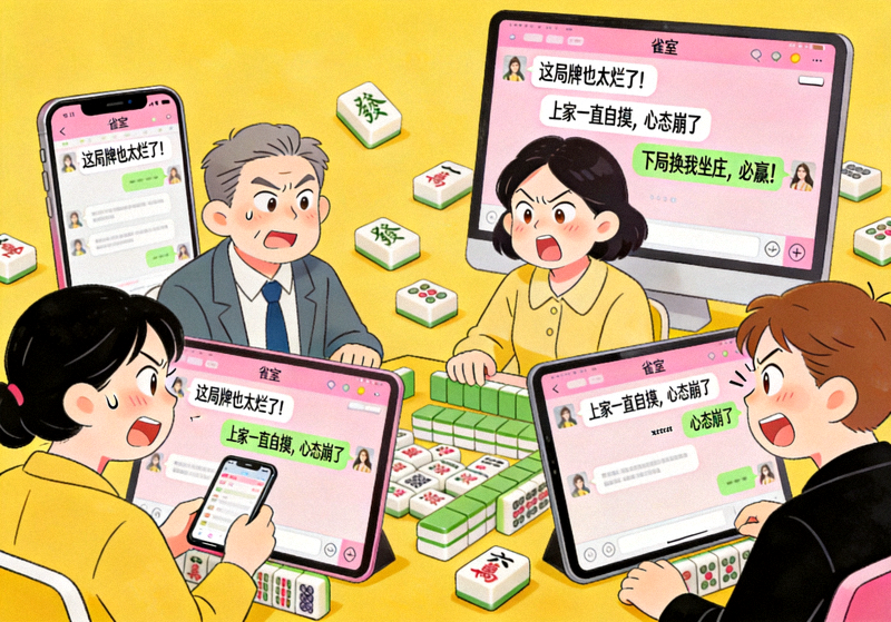 雀友单场吐槽聊天室互动配图